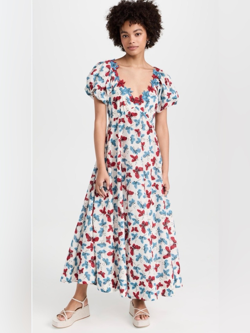 THE GREAT. OPAL DRESS - BUTTERFLY FLORAL
